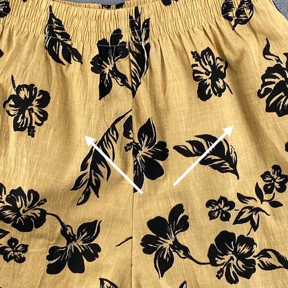 Vtg NOS 80s 90s Two Potato Resort Wear Button Down Shirt + Shorts Set S Floral - Picture 9 of 12